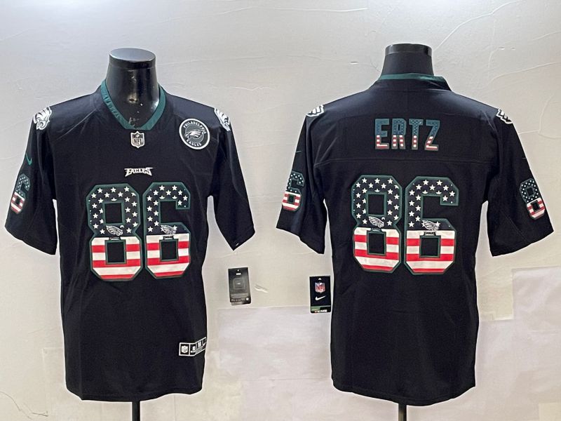 Men Philadelphia Eagles #86 Ertz Black National Flag 2025 Nike Limited NFL Jersey style 2113